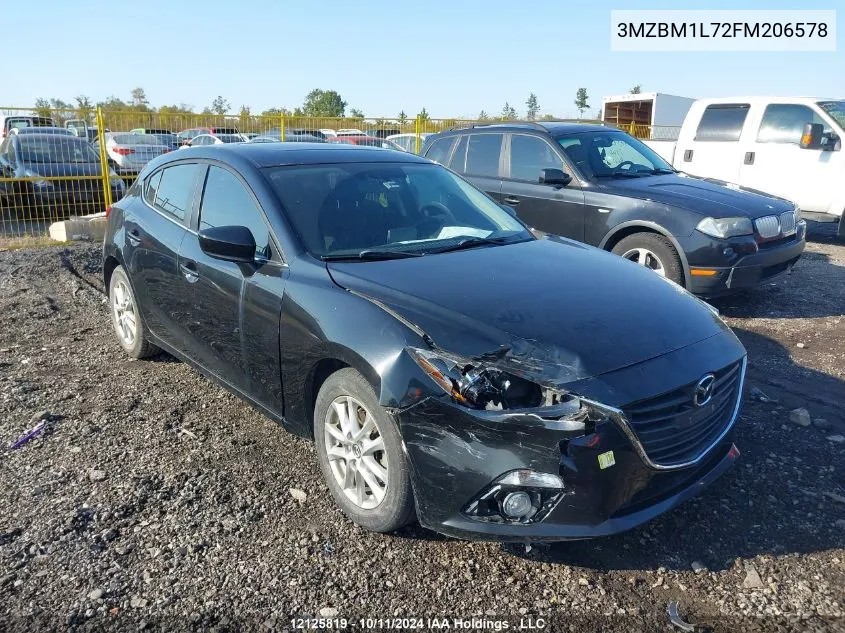 2015 Mazda Mazda3 VIN: 3MZBM1L72FM206578 Lot: 12125819