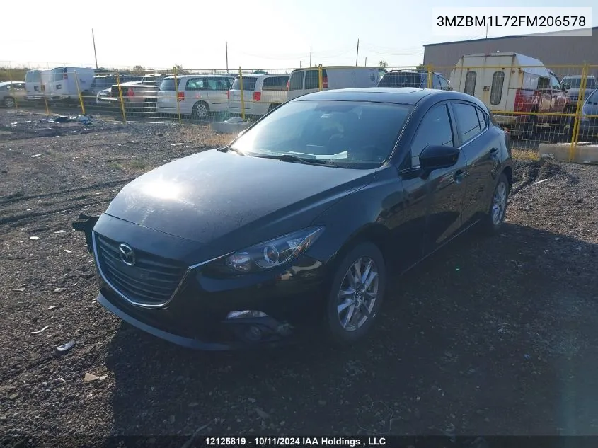 2015 Mazda Mazda3 VIN: 3MZBM1L72FM206578 Lot: 12125819