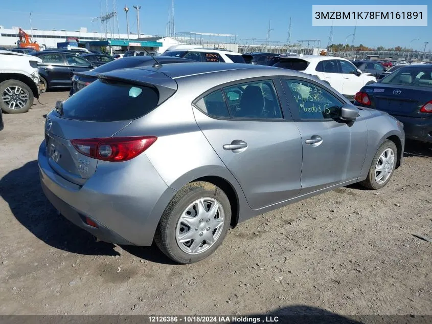 2015 Mazda Mazda3 VIN: 3MZBM1K78FM161891 Lot: 12126386