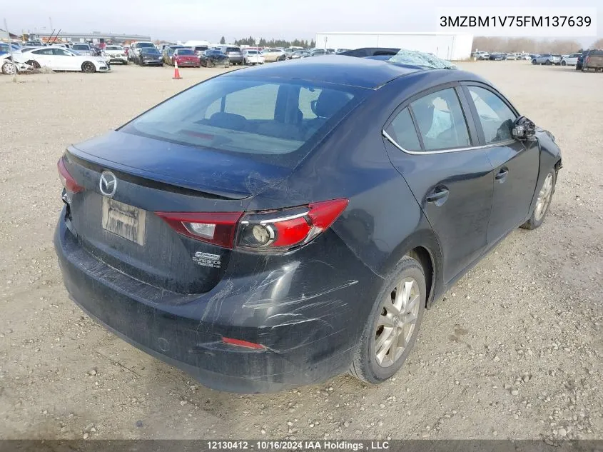 2015 Mazda Mazda3 VIN: 3MZBM1V75FM137639 Lot: 12130412