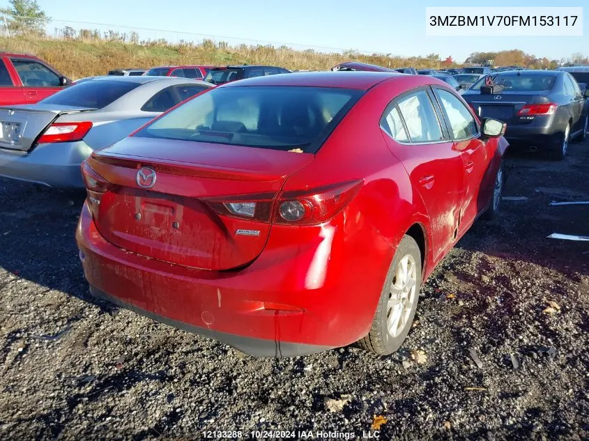 2015 Mazda Mazda3 VIN: 3MZBM1V70FM153117 Lot: 12133288