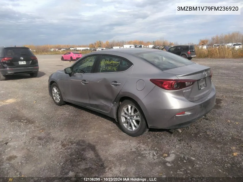 2015 Mazda 3 Touring VIN: 3MZBM1V79FM236920 Lot: 12136295