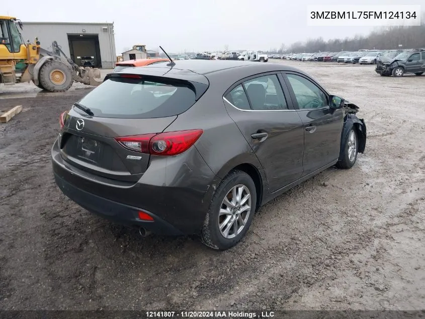 2015 Mazda Mazda3 VIN: 3MZBM1L75FM124134 Lot: 12141807