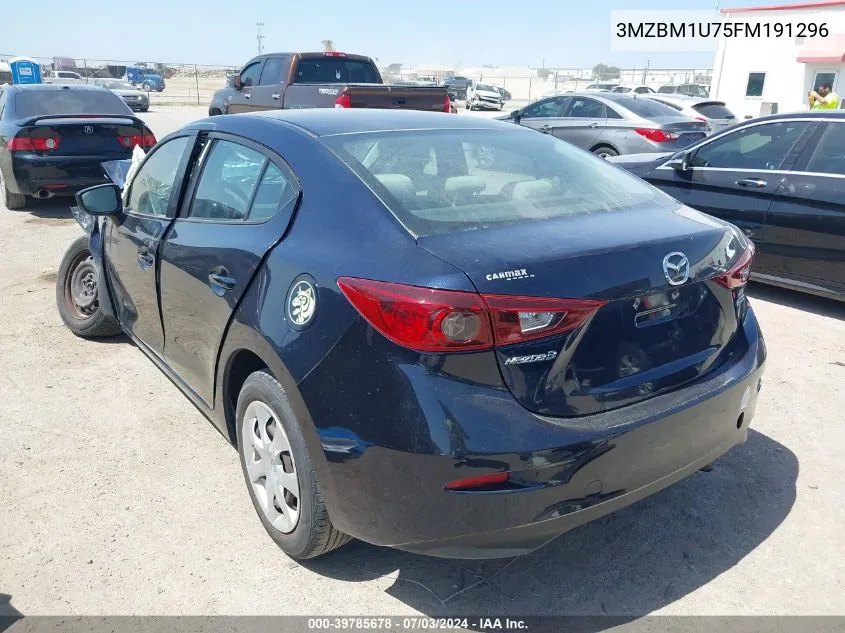 2015 Mazda Mazda3 I Sport VIN: 3MZBM1U75FM191296 Lot: 39785678