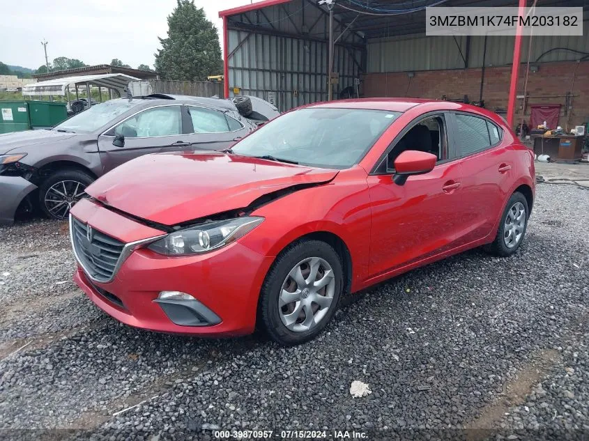 2015 Mazda Mazda3 I Sport VIN: 3MZBM1K74FM203182 Lot: 39870957