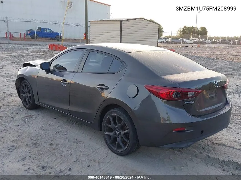 2015 Mazda Mazda3 I Sport VIN: 3MZBM1U75FM208999 Lot: 40143619