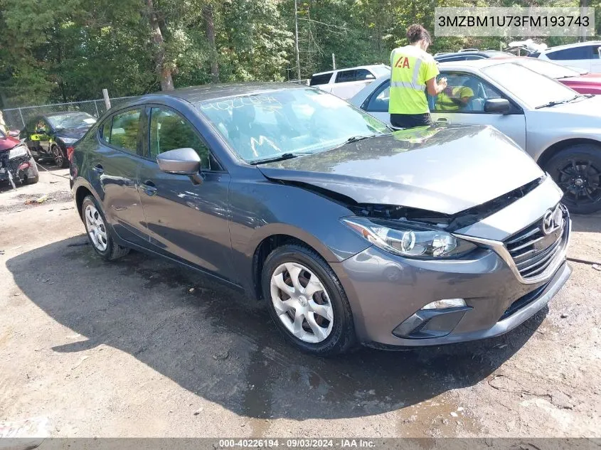 2015 Mazda Mazda3 I Sport VIN: 3MZBM1U73FM193743 Lot: 40226194