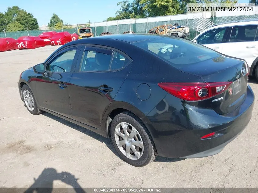 2015 Mazda Mazda3 I Sport VIN: 3MZBM1U75FM212664 Lot: 40284374