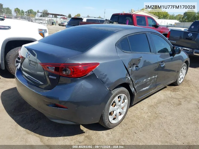 2015 Mazda Mazda3 I Sport VIN: 3MZBM1U77FM170028 Lot: 40293392