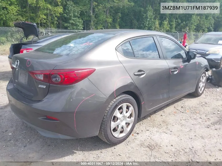 2015 Mazda Mazda3 I Sport VIN: 3MZBM1U71FM187939 Lot: 40311667