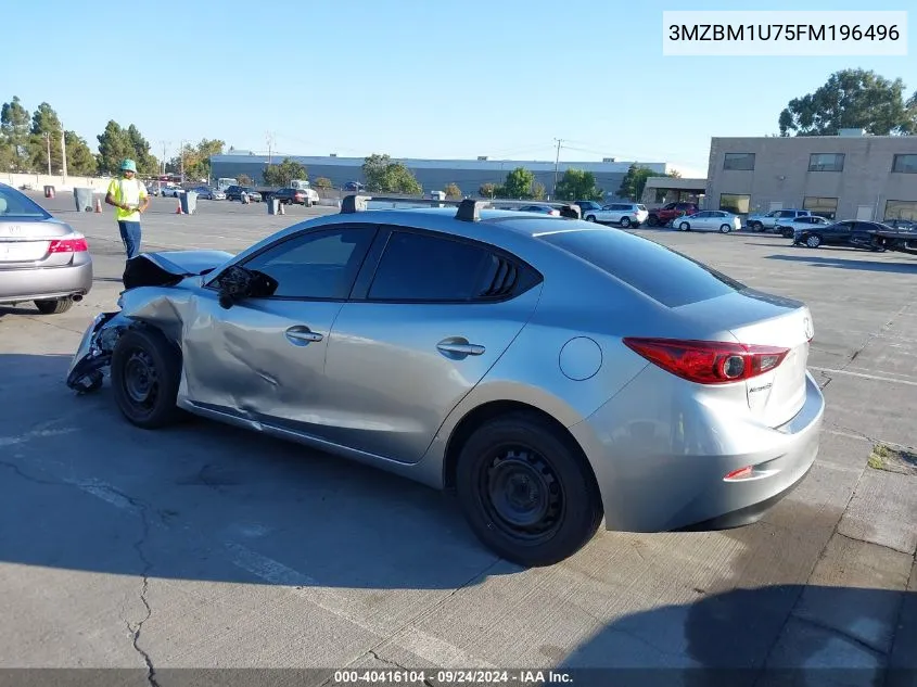 2015 Mazda Mazda3 I Sport VIN: 3MZBM1U75FM196496 Lot: 40416104