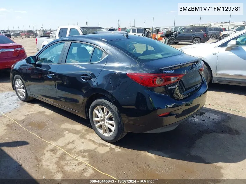 2015 Mazda Mazda3 I Touring VIN: 3MZBM1V71FM129781 Lot: 40445943