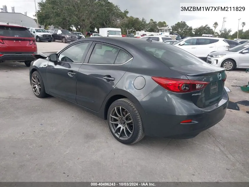 2015 Mazda Mazda3 I Grand Touring VIN: 3MZBM1W7XFM211829 Lot: 40496243