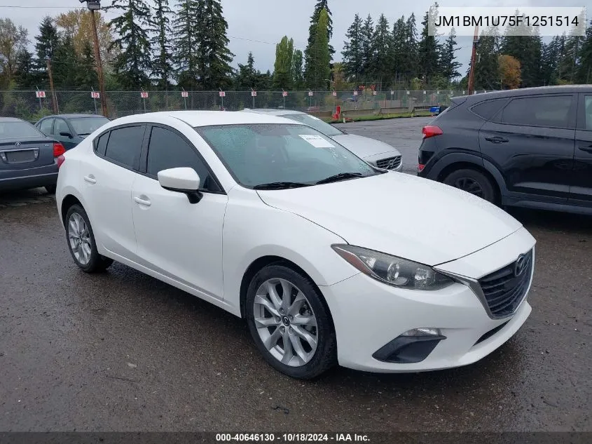 2015 Mazda Mazda3 I Sport VIN: JM1BM1U75F1251514 Lot: 40646130