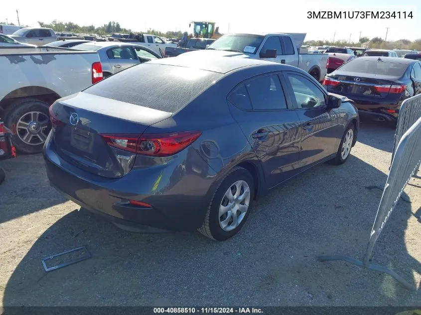 2015 Mazda Mazda3 I Sport VIN: 3MZBM1U73FM234114 Lot: 40858510