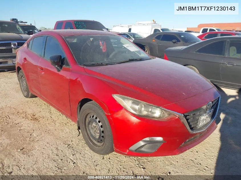 2015 Mazda Mazda3 I Sv VIN: JM1BM1T7XF1230143 Lot: 40921413