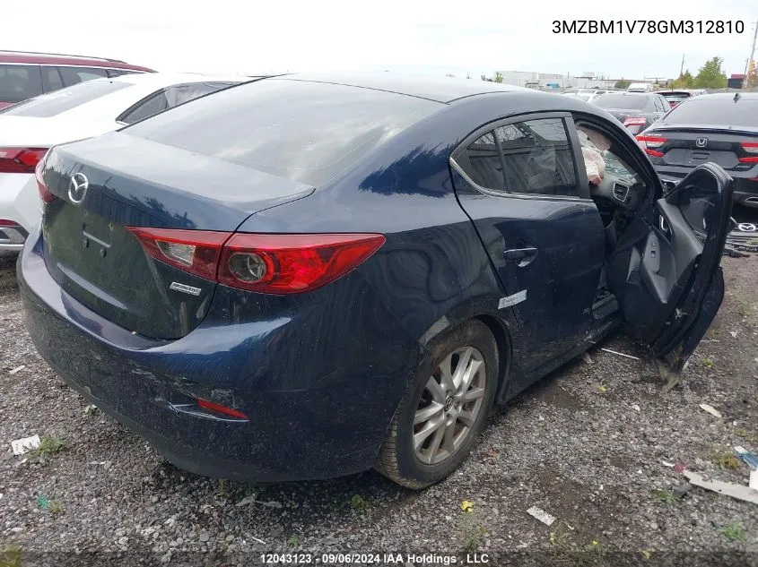 2016 Mazda Mazda3 VIN: 3MZBM1V78GM312810 Lot: 12043123