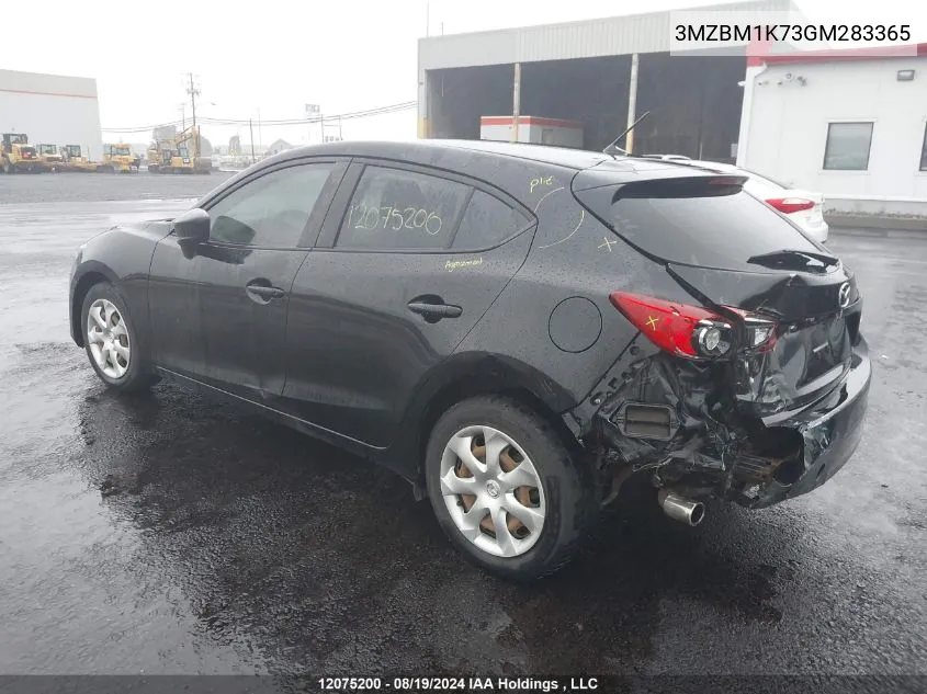 2016 Mazda 3 Sport VIN: 3MZBM1K73GM283365 Lot: 12075200