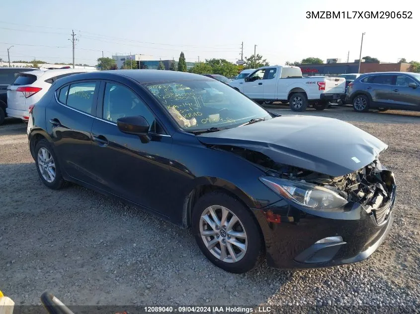 2016 Mazda Mazda3 VIN: 3MZBM1L7XGM290652 Lot: 12089040