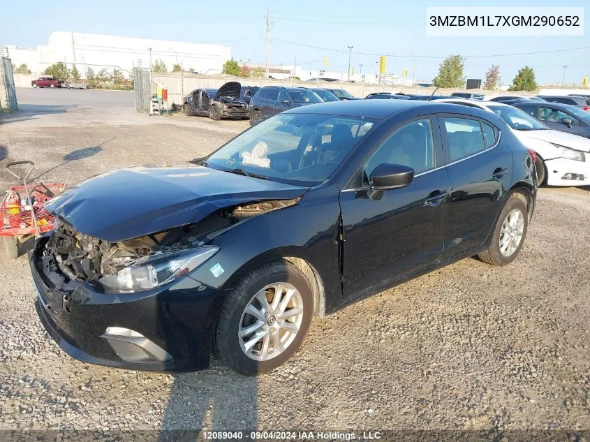 2016 Mazda Mazda3 VIN: 3MZBM1L7XGM290652 Lot: 12089040