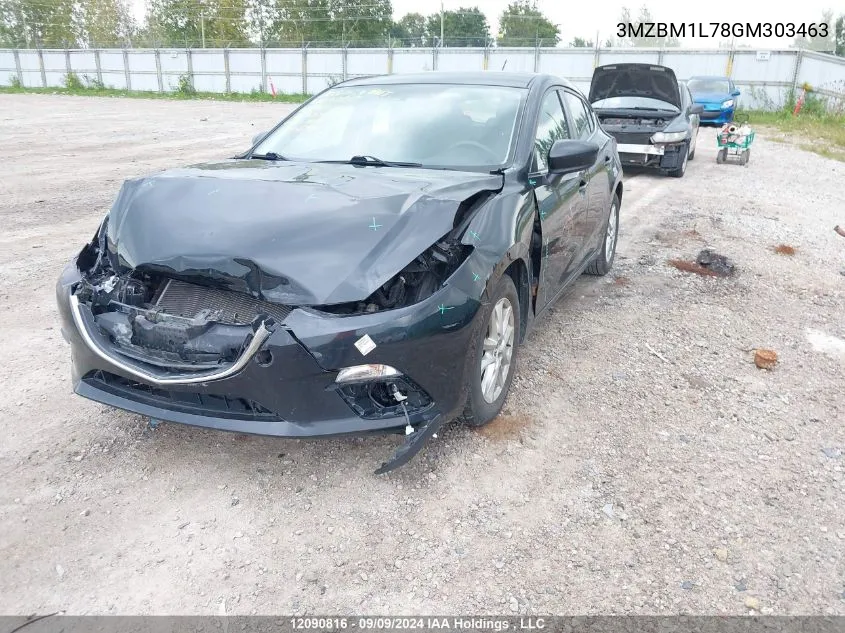 2016 Mazda Mazda3 VIN: 3MZBM1L78GM303463 Lot: 12090816