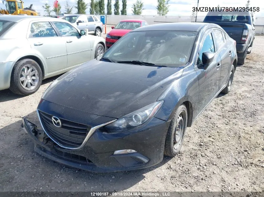 2016 Mazda Mazda3 VIN: 3MZBM1U78GM295458 Lot: 12100187