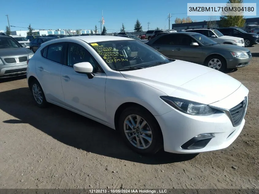 2016 Mazda Mazda3 VIN: 3MZBM1L71GM304180 Lot: 12120213