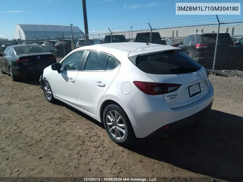 2016 Mazda Mazda3 VIN: 3MZBM1L71GM304180 Lot: 12120213