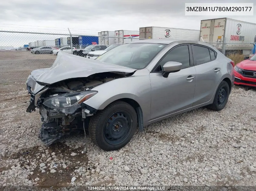 2016 Mazda Mazda3 VIN: 3MZBM1U78GM290177 Lot: 12140236