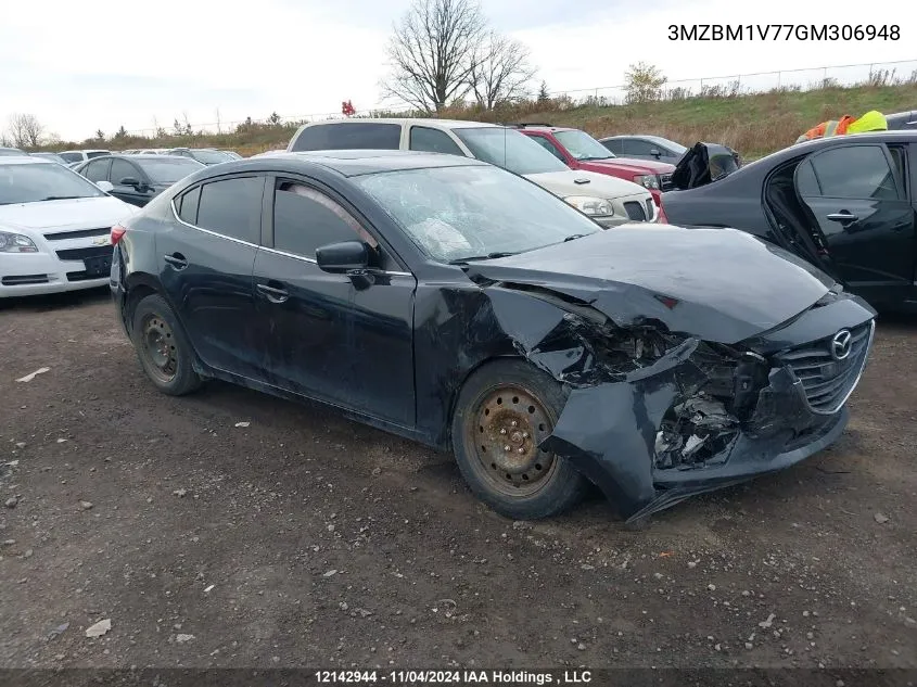 2016 Mazda Mazda3 VIN: 3MZBM1V77GM306948 Lot: 12142944