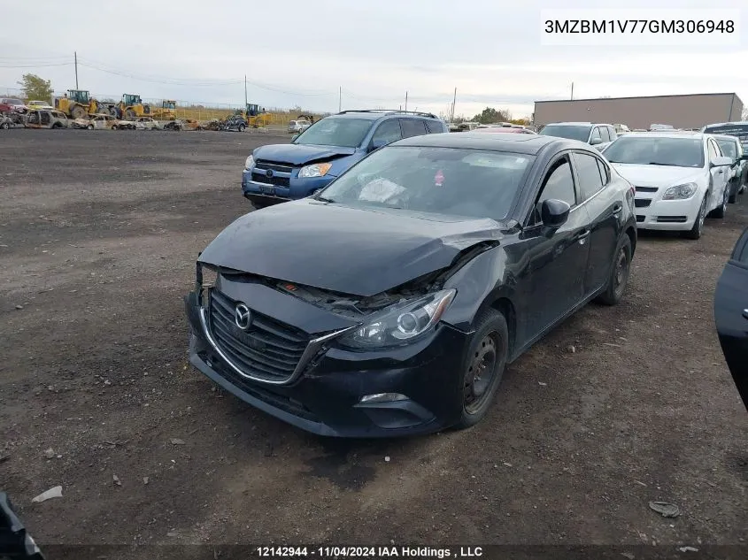 2016 Mazda Mazda3 VIN: 3MZBM1V77GM306948 Lot: 12142944