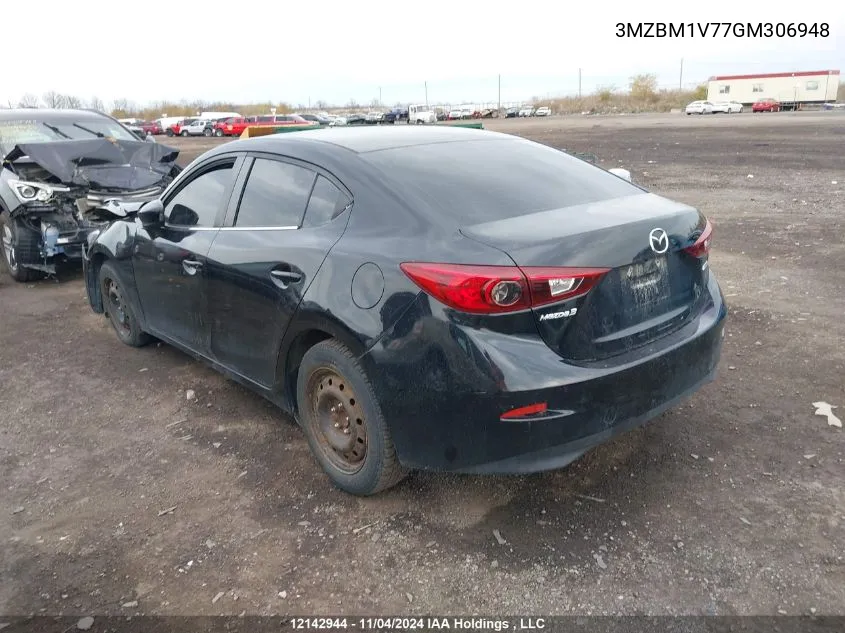 2016 Mazda Mazda3 VIN: 3MZBM1V77GM306948 Lot: 12142944