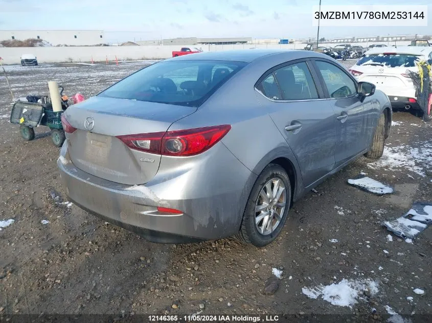 2016 Mazda Mazda3 VIN: 3MZBM1V78GM253144 Lot: 12146365