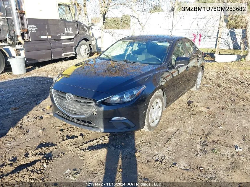 2016 Mazda Mazda3 VIN: 3MZBM1U78GM283682 Lot: 12151472