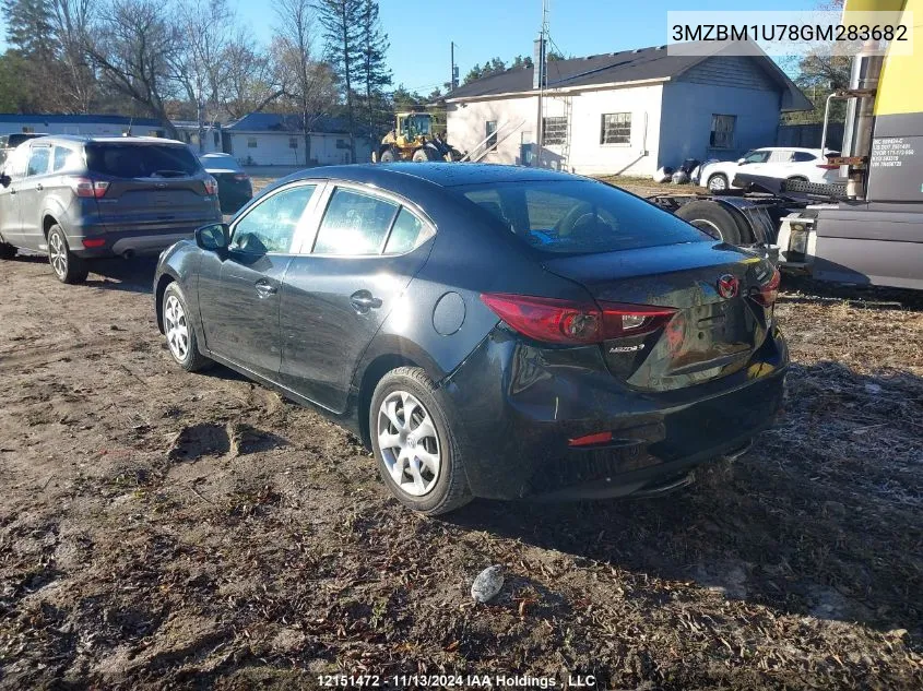 2016 Mazda Mazda3 VIN: 3MZBM1U78GM283682 Lot: 12151472