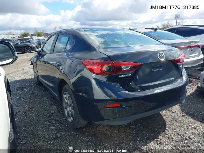 2016 Mazda Mazda3 I Sport VIN: JM1BM1T77G1317385 Lot: 38893587