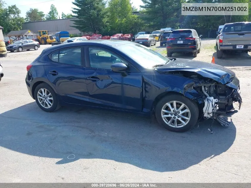 2016 Mazda Mazda3 I Grand Touring VIN: 3MZBM1N70GM251002 Lot: 39720696