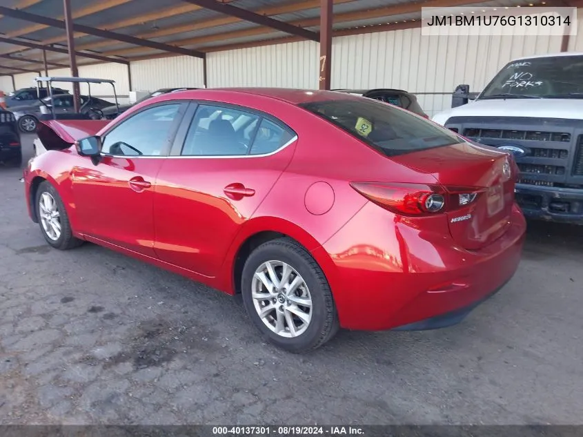 2016 Mazda Mazda3 I Sport VIN: JM1BM1U76G1310314 Lot: 40137301