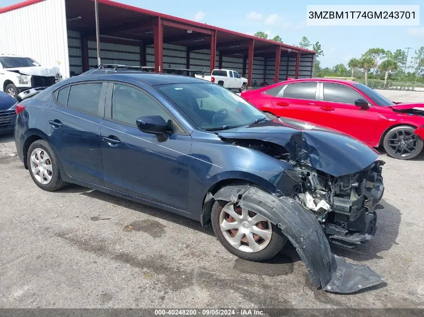 2016 Mazda Mazda3 Sport VIN: 3MZBM1T74GM243701 Lot: 40248200