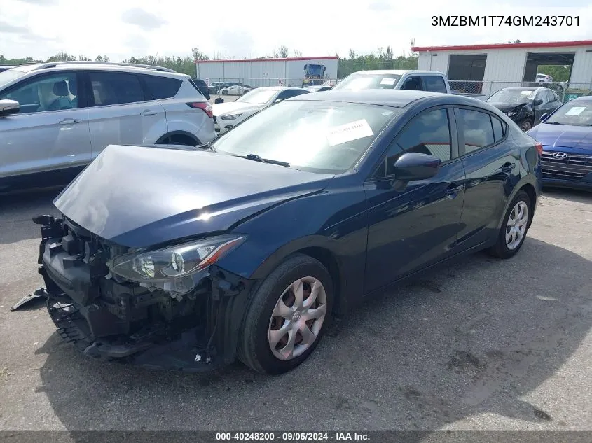 3MZBM1T74GM243701 2016 Mazda Mazda3 Sport