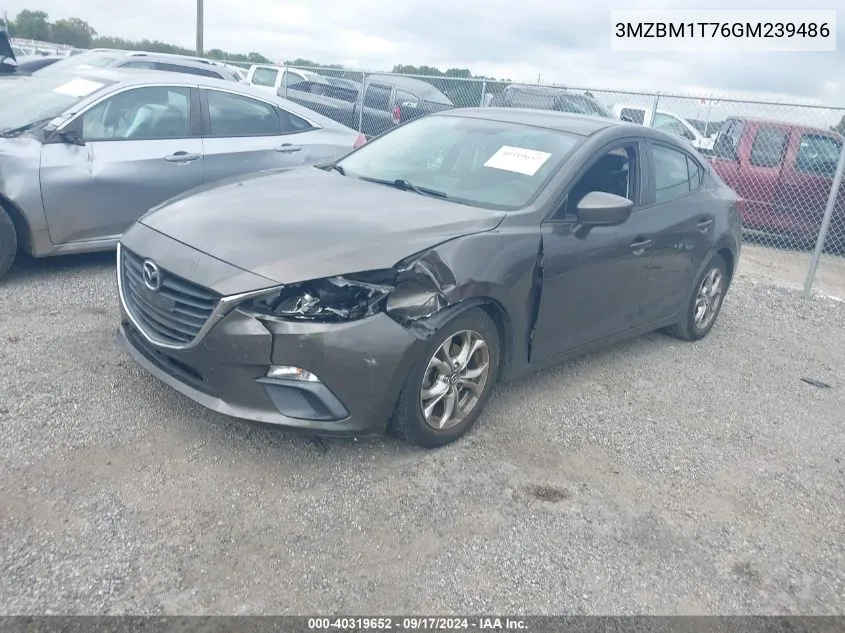 2016 Mazda Mazda3 I Sport VIN: 3MZBM1T76GM239486 Lot: 40319652