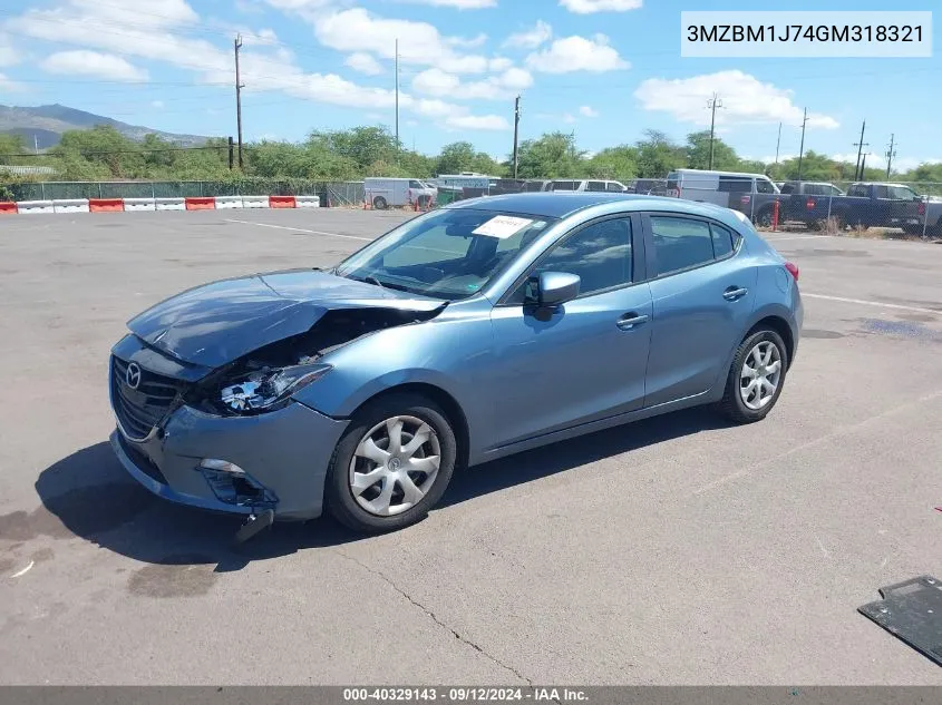 2016 Mazda Mazda3 I Sport VIN: 3MZBM1J74GM318321 Lot: 40329143