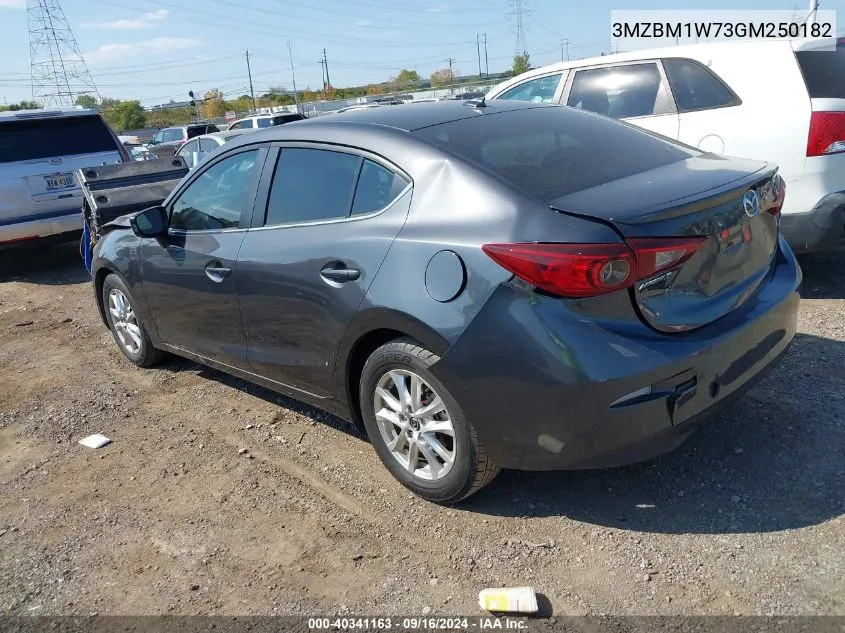 2016 Mazda Mazda3 I Touring VIN: 3MZBM1W73GM250182 Lot: 40341163