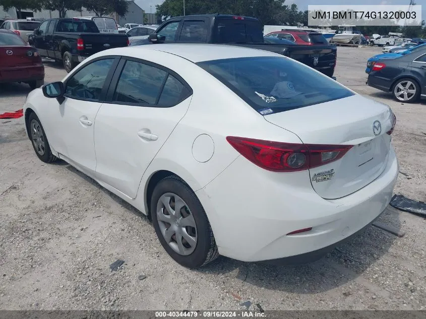 2016 Mazda Mazda3 I Sport VIN: JM1BM1T74G1320003 Lot: 40344479