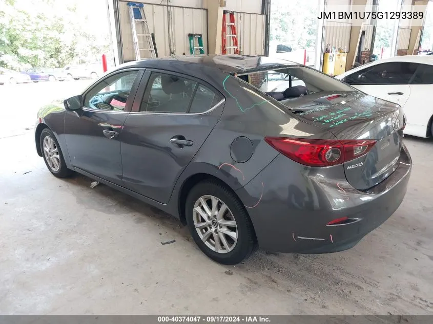 2016 Mazda Mazda3 I Sport VIN: JM1BM1U75G1293389 Lot: 40374047