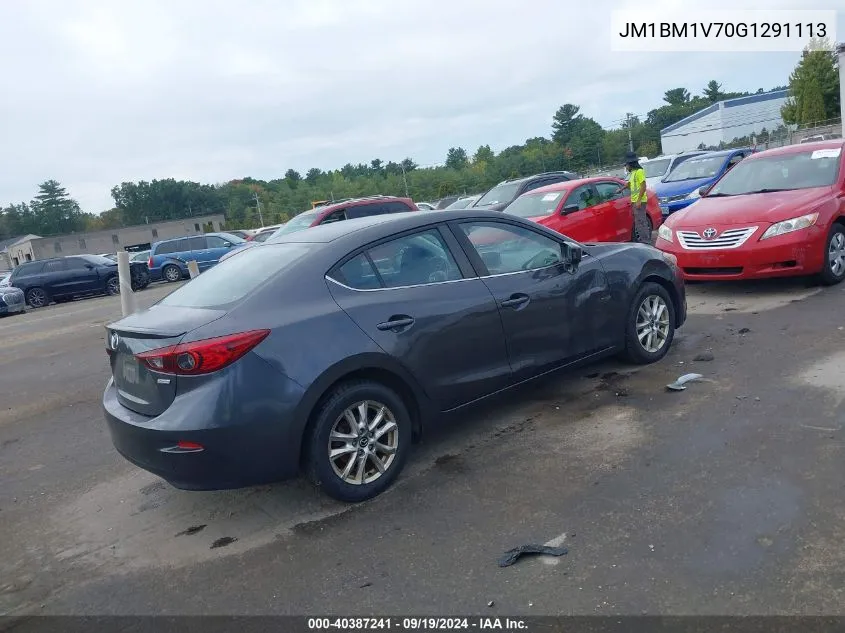 2016 Mazda Mazda3 I Touring VIN: JM1BM1V70G1291113 Lot: 40387241