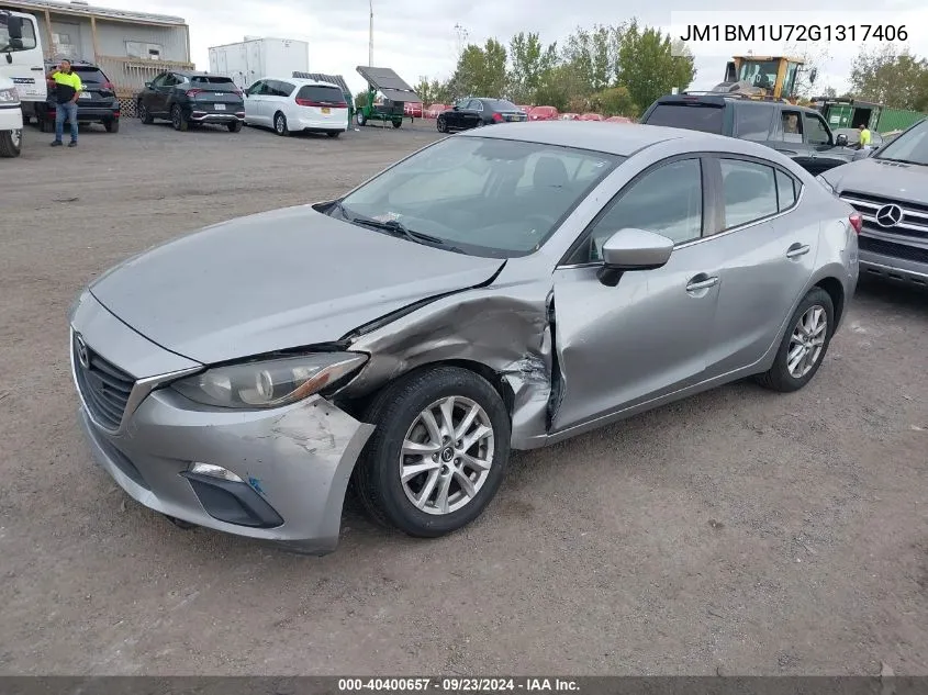 2016 Mazda Mazda3 Sport VIN: JM1BM1U72G1317406 Lot: 40400657