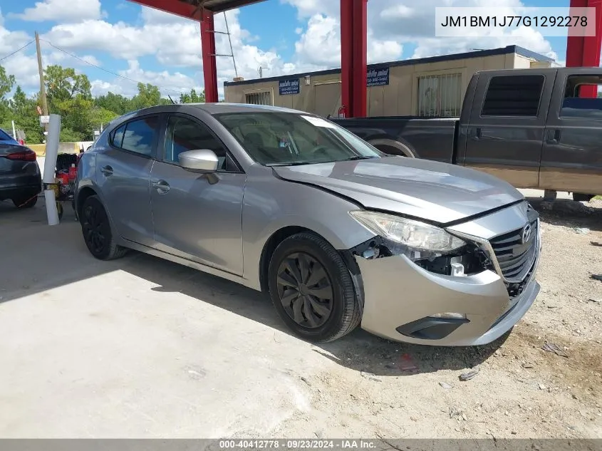 2016 Mazda Mazda3 I Sport VIN: JM1BM1J77G1292278 Lot: 40412778