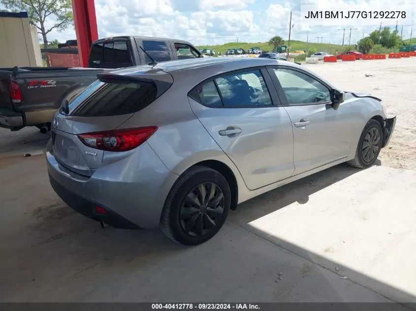 2016 Mazda Mazda3 I Sport VIN: JM1BM1J77G1292278 Lot: 40412778