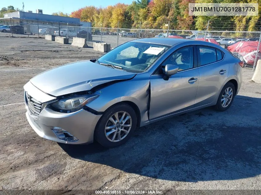 2016 Mazda Mazda3 Sport VIN: JM1BM1U70G1281778 Lot: 40518515